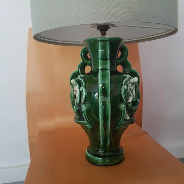 Vase of the production of Vallauris of the middle of the years 1950 the golden age of the ceramics taken up in lamp...