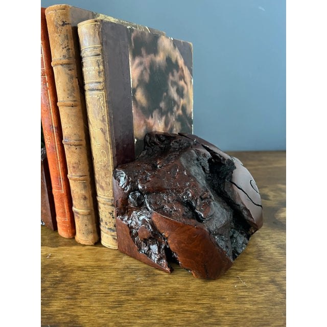 Vintage Rustic Burl Wood Bookends - a Pair For Sale In New York - Image 6 of 12