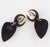 Marc Labat Paris Geometric Pink and Black Resin Clip Earrings For Sale In Atlanta - Image 6 of 9