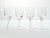 Murano Torcée 4 Wine Glasses 6” 6oz Swirl Optic Hand Blown 24k Gold Flakes Italy Good condition. No chips, cracks, or...