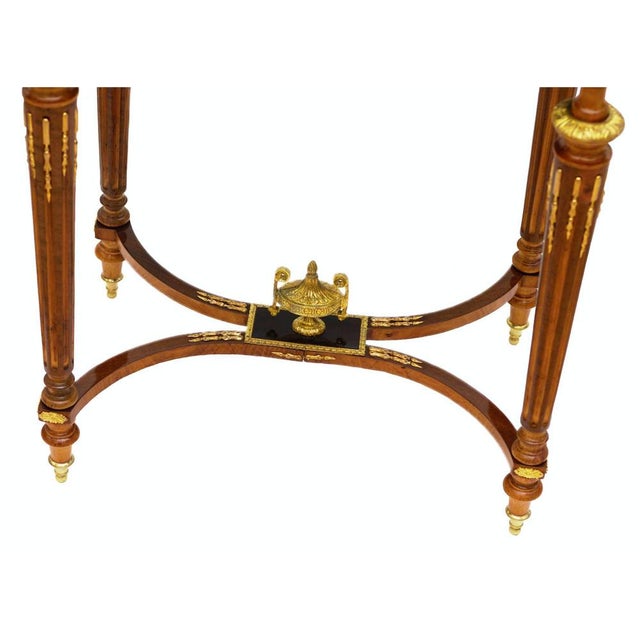 French Writing Desk with Marquetry and Gilt Bronze Mounts For Sale - Image 3 of 9
