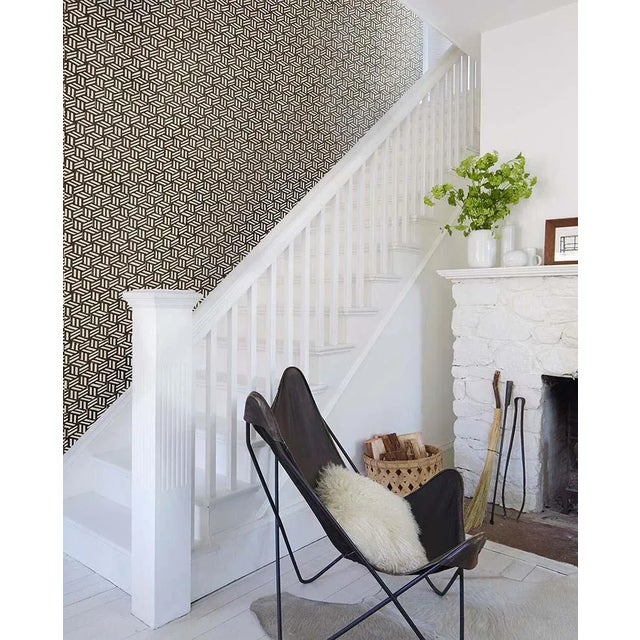 Not Yet Made - Made To Order Sample - Schumacher Tumbling Blocks Wallpaper in Chocolate For Sale - Image 5 of 5