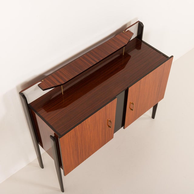 Brown Vintage Italian Sideboard in the style of Vittorio Dassi, 1950s For Sale - Image 8 of 17