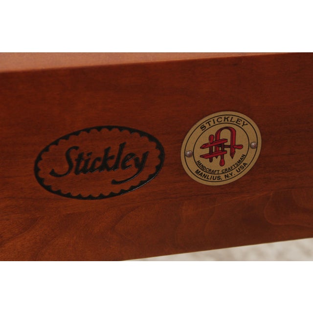 Stickley Cherry Queen Size Prairie Mission Bed For Sale - Image 17 of 18