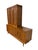 Mid-Century Modern Mid-Century Modern Walnut & Cane 2-Piece Tambour Hutch For Sale - Image 3 of 10