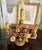 Metal Antique French Gilt Floral Candelabra Table Lamp For Sale - Image 7 of 16