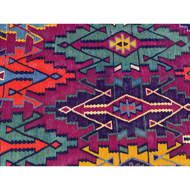 Vintage Turkish Colorful Kilim, 1980s For Sale - Image 9 of 18