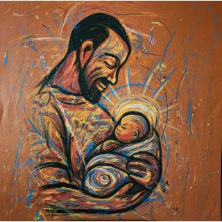"Here We Go, Again", Acrylic on Canvas Painting by Madoti Oluwadamilare For Sale