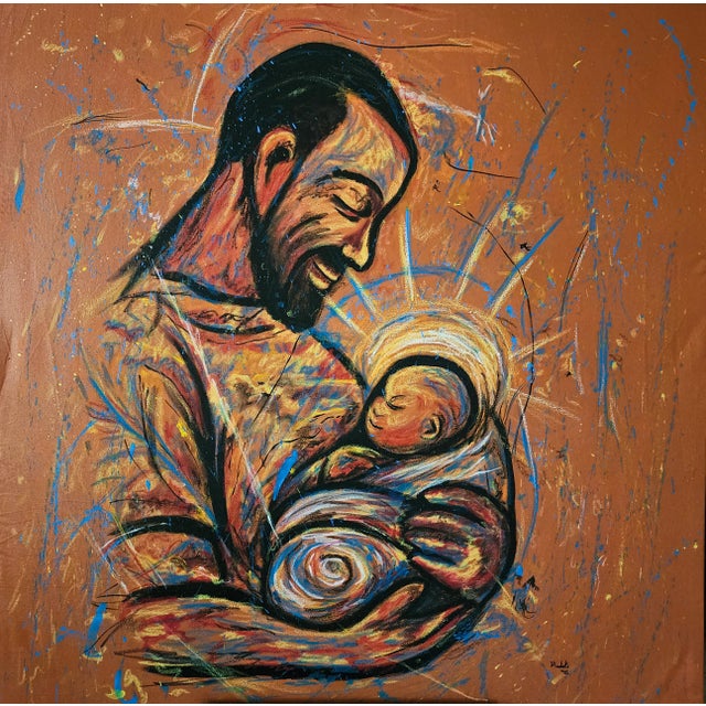 "Here We Go, Again", Acrylic on Canvas Painting by Madoti Oluwadamilare For Sale