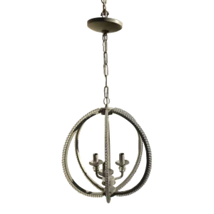 Vintage 1960s Beaded Midcentury Modern Round Hanging Fixture