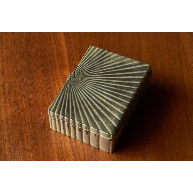 Art Deco Box in Silver Plate, 1950s For Sale - Image 6 of 10