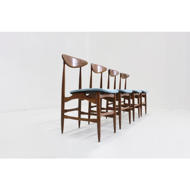 Vintage Italian Dining Room Chairs, 1960s, Set of 4 For Sale - Image 4 of 11