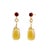 18 karat yellow gold Amethyst 50 carats approx. Rubellite 2.50 carats approx. Post backs for pierced ears