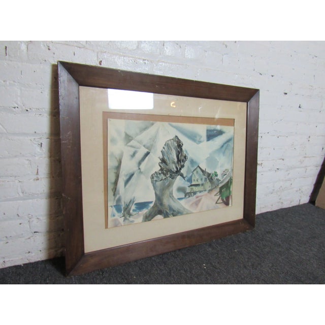 Abstract Framed Watercolor Painting For Sale - Image 3 of 8