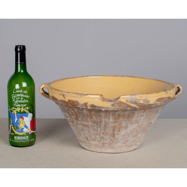 French Yellow Glazed Terracotta Tian or Grésale Bowl For Sale - Image 11 of 11