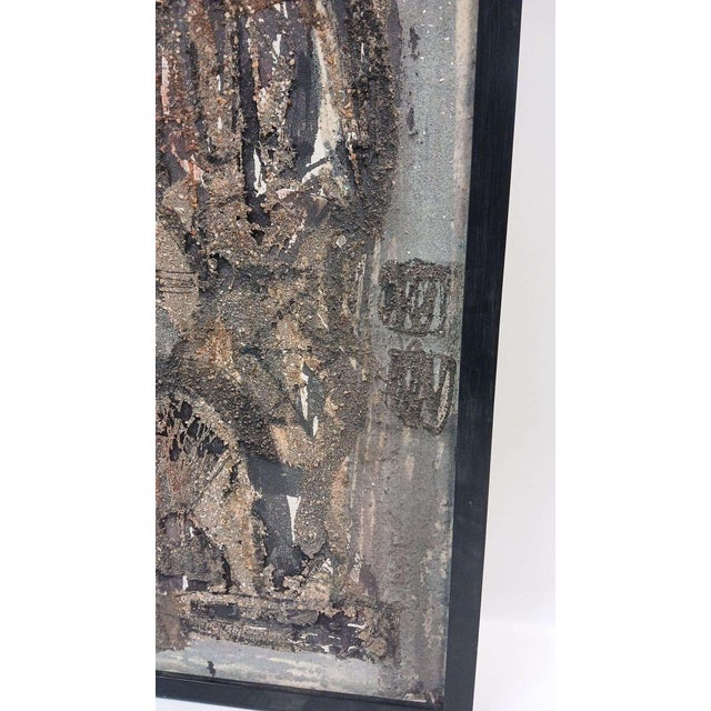 Paint Late 20th Century Georges Ebrin Adingra, Mixed Media on Canvas For Sale - Image 7 of 8