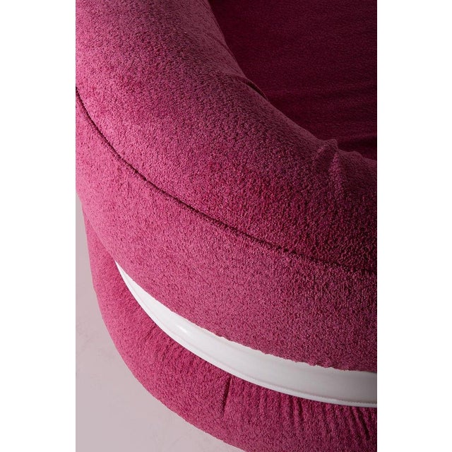 Italian Sofa in Pink Bouclé from Adriano Piazzesi, 1970s For Sale - Image 6 of 9