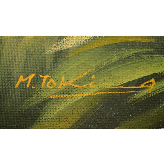 Red Poppies, Vintage Botanical Garden Floral Still-Life by M Tokira For Sale In Monterey, CA - Image 6 of 7