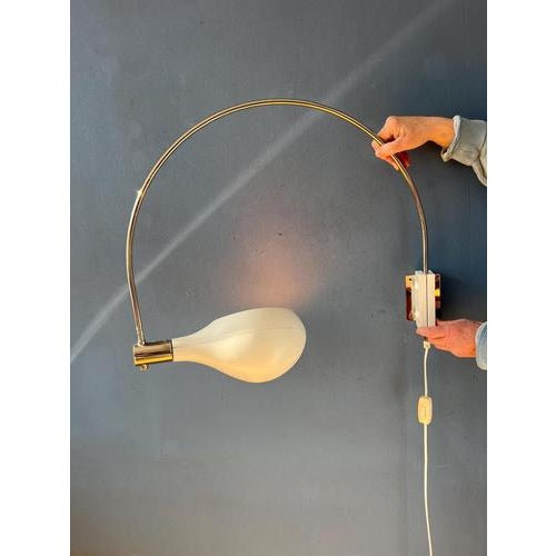 Vintage Beige Arc Wall Lamp from Temde For Sale - Image 3 of 13