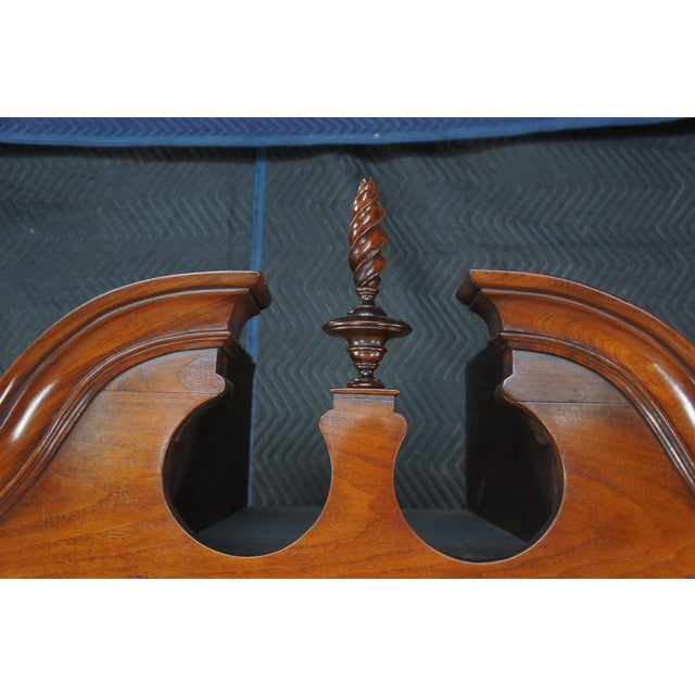 Antique 18th C. American Queen Anne Cherry Bonnet Top Highboy Chest Dresser For Sale - Image 11 of 16