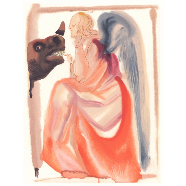 Original engraving from Salvador Dalí’s "The Divine Comedy" published by Editions d’Art Les Heures Claires, Paris, in...