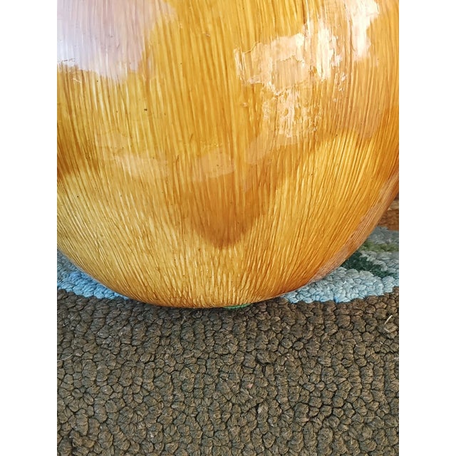 Rare Vintage Circa 1960 McCarty Mississippi Pottery Large Spherical Nutmeg Vase For Sale - Image 4 of 5