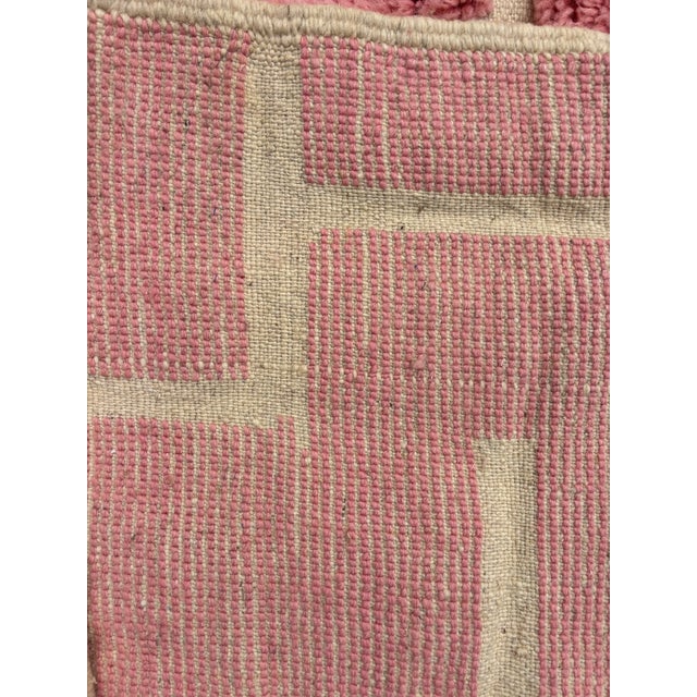 Pink Beni Mrirt Mosaic Pattern Rug, 2010s For Sale - Image 11 of 12