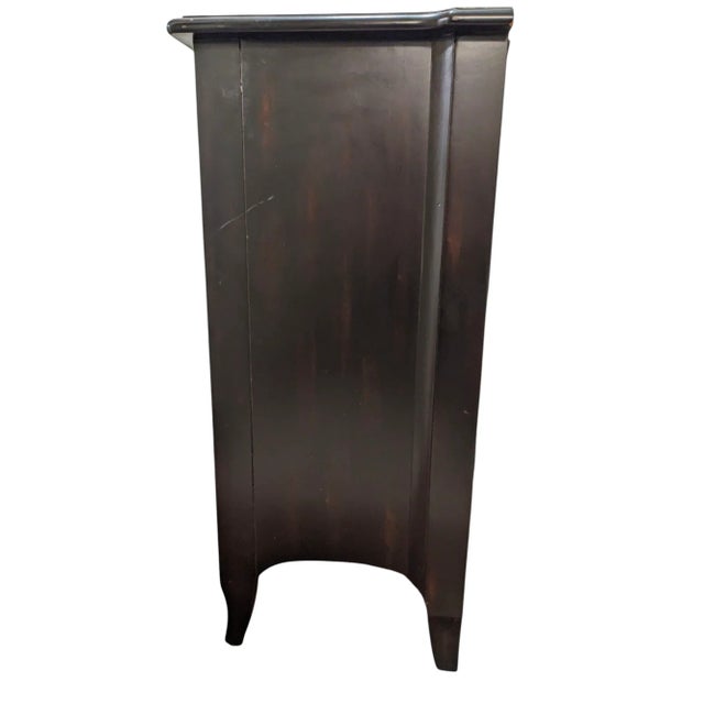 Gemstone Vintage Ralph Lauren Tortoiseshell Ebonized Bachelor's Chest of Drawers Rare 2000's For Sale - Image 7 of 12