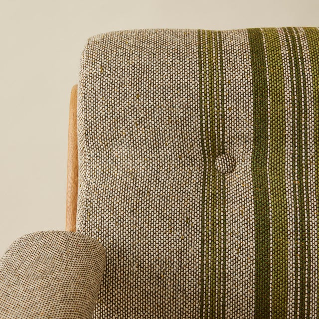 Danish Mid Century Oak Easy Chairs With Wool Cushions, a Pair, 1970's For Sale - Image 10 of 10