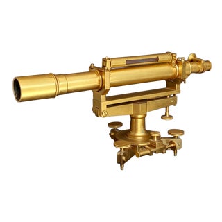 French Brass Theodolite by H. Morin Paris, Late 19th Century For Sale