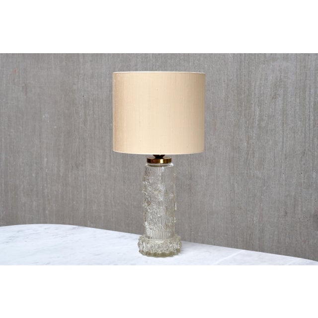 Table Lamp in Glass and Silk by Henrik Blomqvist for Stilarmatur Tranås, Sweden, 1960s For Sale - Image 11 of 11