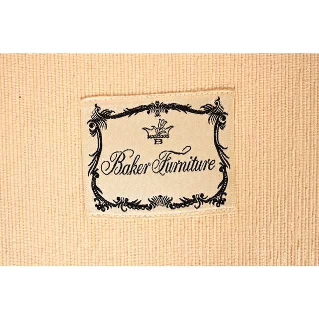 Baker Furniture French Provincial Louis XV Carved Fruitwood Bergère Chairs, Pair For Sale - Image 13 of 14