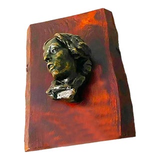 Late 19th Century Antique Italian Bronze Head Sculpture For Sale