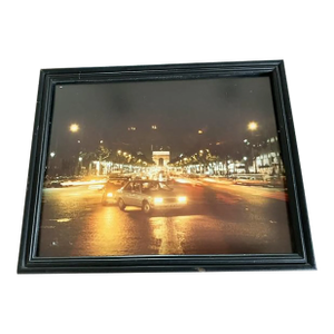 1960s Framed Photo of Arc De Triomphe / Champs Elysees Scene