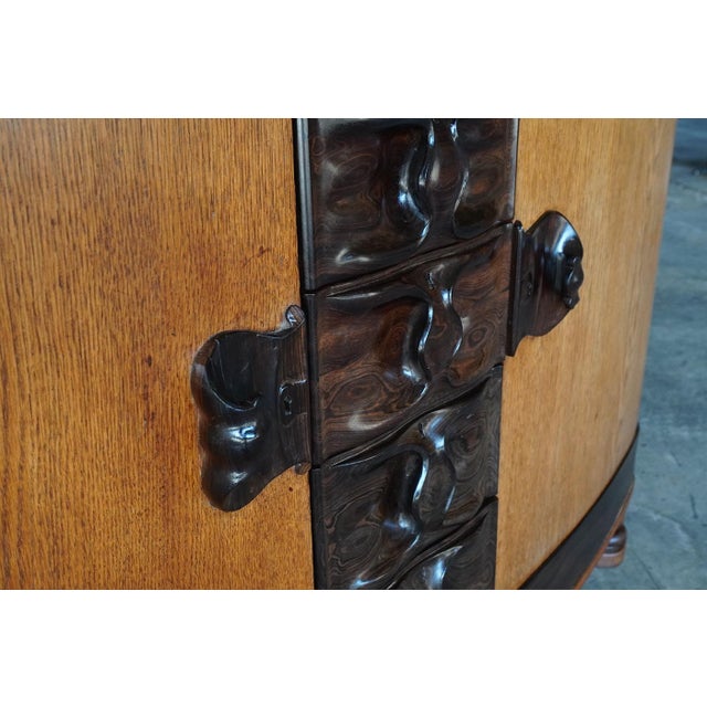 Amsterdamse School Cabinet by Willem Rädecker, Netherlands, 1920s For Sale - Image 4 of 12