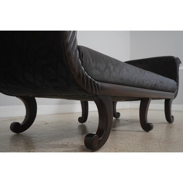 Henredon Mahogany Regency Chase Fainting Couch or Recamier For Sale - Image 11 of 18