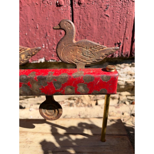 Folk Art Early 20th Century Cast Iron Carnival Shooting Gallery Duck Targets For Sale - Image 3 of 9