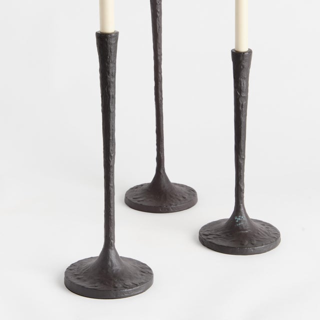 Modern Burke Taper Holders, Set Of 3 For Sale - Image 3 of 4