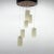 Gold Mid-Century Cascade Wood & Crushed Plastic Pendant Light, 1970s For Sale - Image 8 of 9