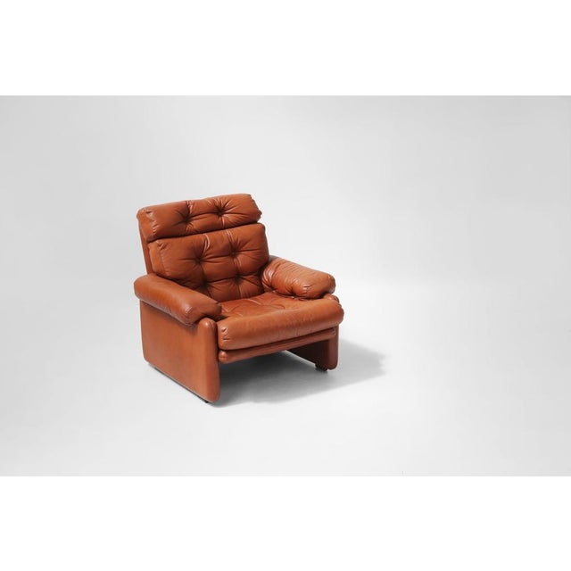 Coronado Lounge Chair in Brown Leather by Tobia Scarpa for B&B Italia, Italy, 1960s For Sale - Image 4 of 17