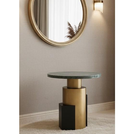 Modern Jojo 30" Modern Green Marble Bistro Table-Contract Grade For Sale - Image 3 of 6