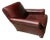 Vintage Large Burgundy Leather Club Chair by Hickory Furniture For Sale