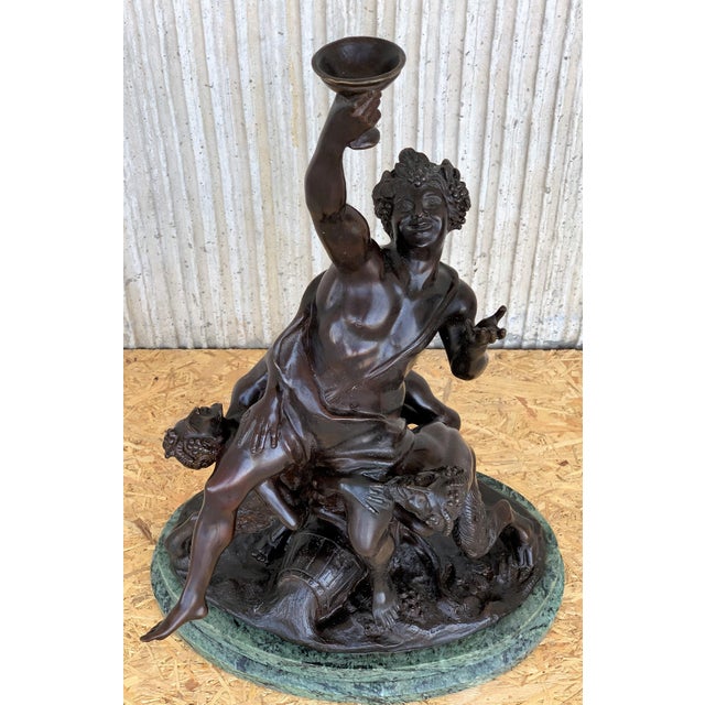 Art Deco Early 20th Century Cast Bronze Statue of a Cherub Angel Signed by Ferdinando de Luca, Italy For Sale - Image 3 of 18