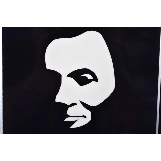 1960s Set of 4 Original 1960s Monochrome Paintings by Earl Hubbard (Jfk, Lincoln, Churchill, Barbara Marx Hubbard) For Sale - Image 5 of 10