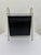 Black Mid-Century Leather and Steel Magazine Rack, 1970s For Sale - Image 8 of 13