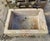 Carved Botticino Marble Sink with Central Red Verona Marble Inlay For Sale - Image 4 of 9