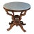 Victorian Eastlake Oval Marble-Top Walnut Parlor Table, C. 1880 For Sale