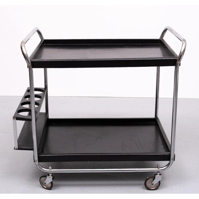 Bauhaus Style Serving Cart, Germany, 1960s For Sale - Image 4 of 9
