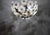 Gilded Metal and Glass Flower 4-Light Chandelier, 1990s For Sale - Image 10 of 12