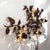 Mid-Century Modern Vintage Italian Gilt Tole Sunflower Wall Sconce, 48.5 In For Sale - Image 3 of 10
